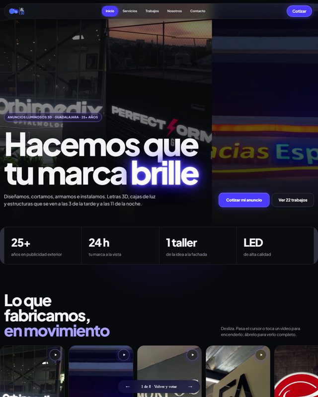 Vista de la propuesta Neón